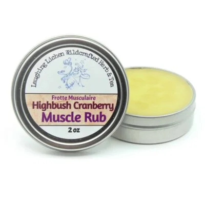highbush cranberry muscle rub, frotte musculaire