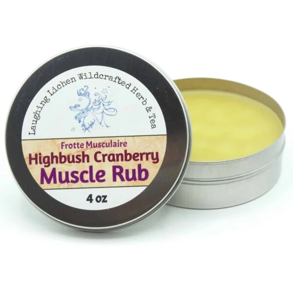 highbush cranberry muscle rub, frotte musculaire
