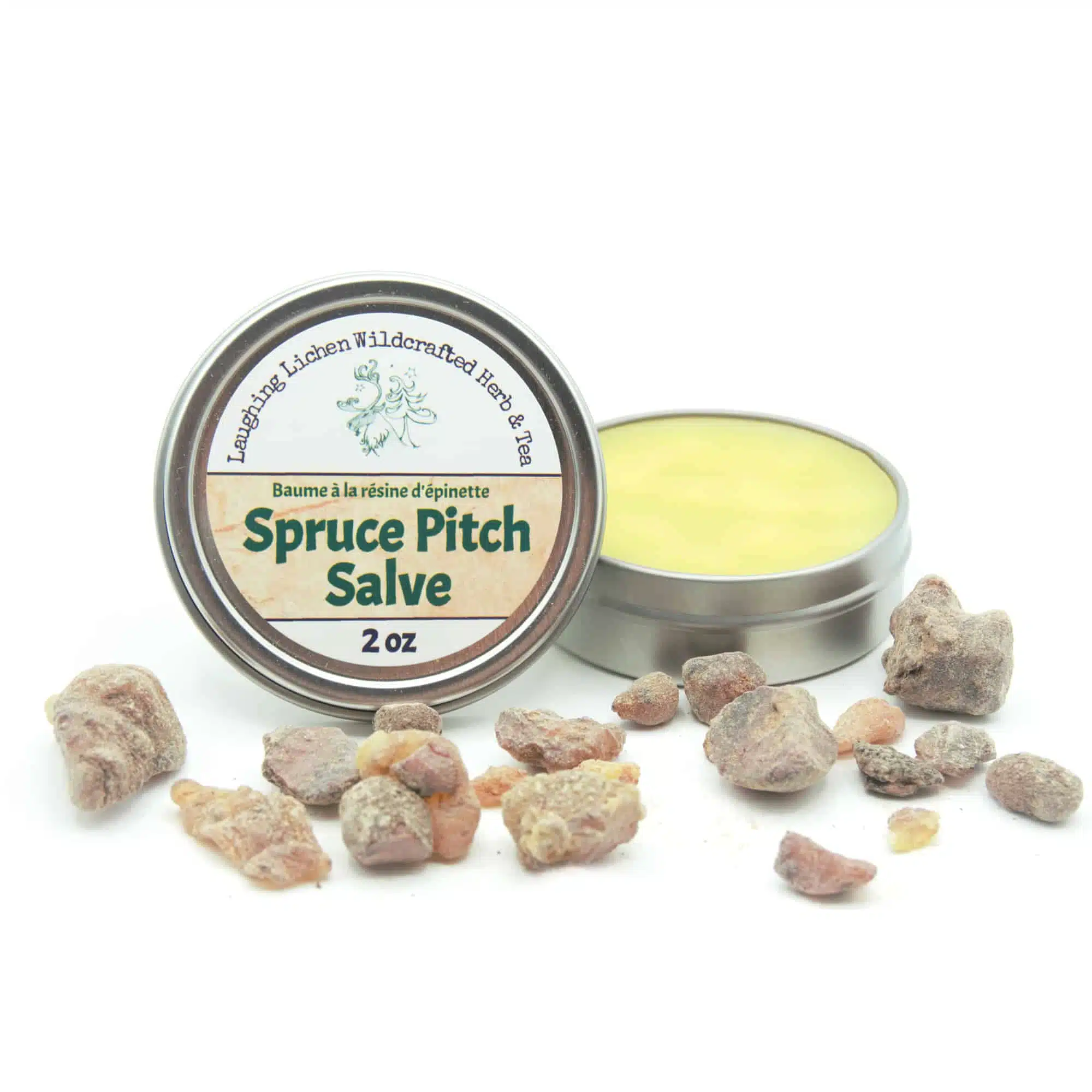 spruce pitch salve, baume à la resine d'épinette