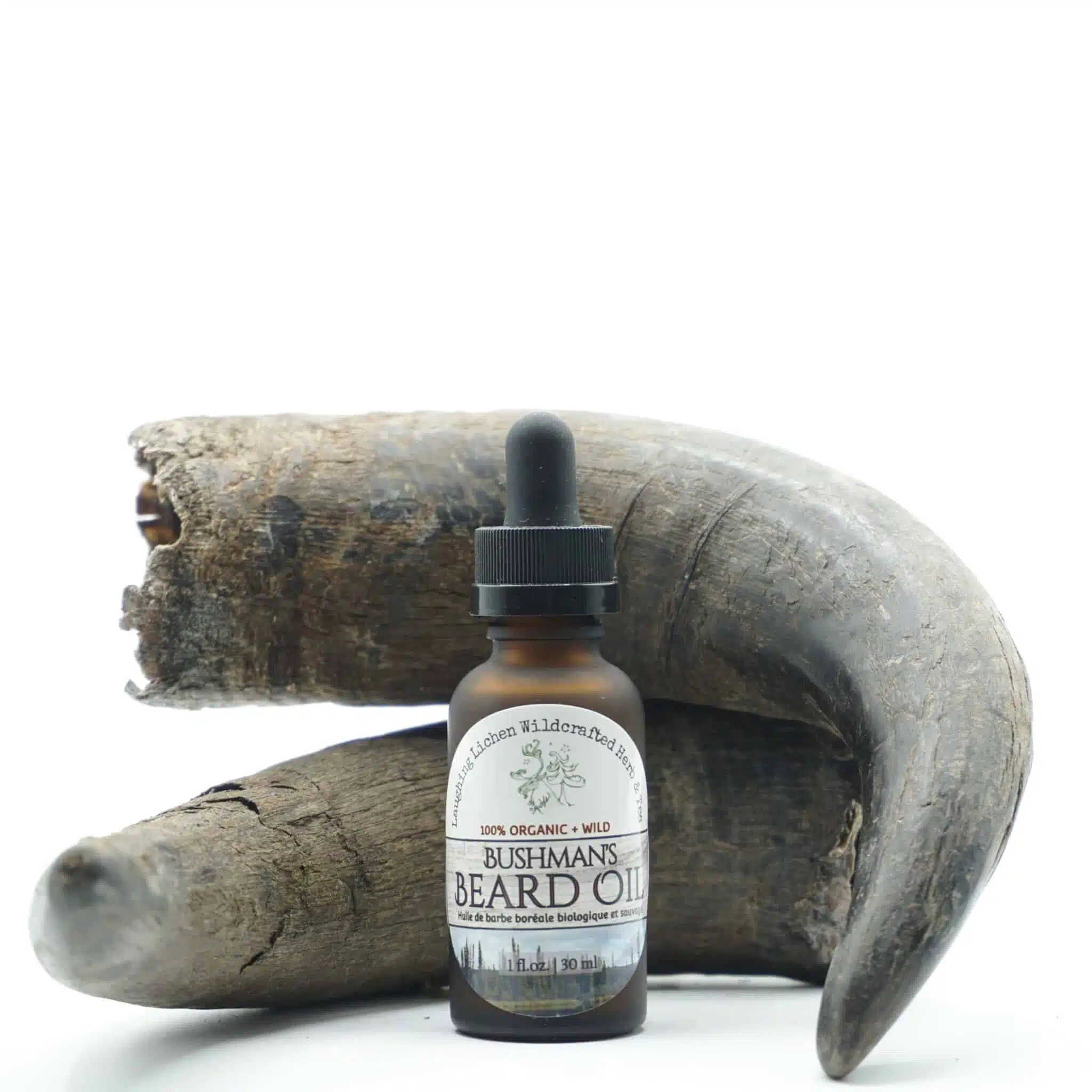 bushman beard oil and muskox horn