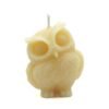 large owl beeswax candle