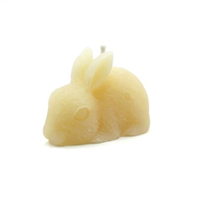 bunny beeswax candle