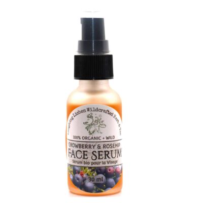 100% organic and wild crowberry and rosehip face serum