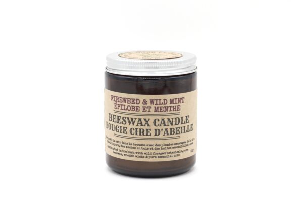 Mint Beeswax Candle With Fireweed
