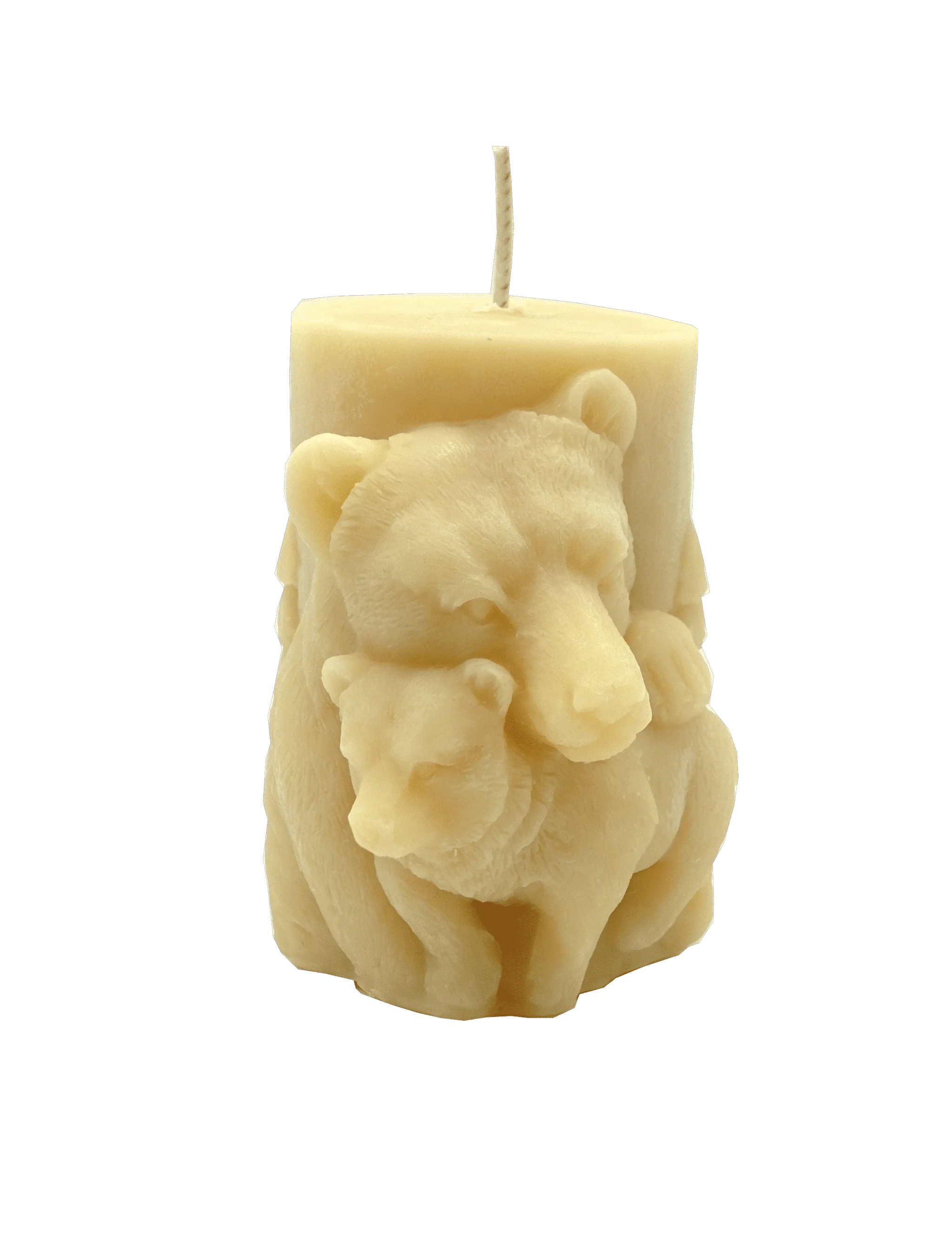 Bear Beeswax Candle
